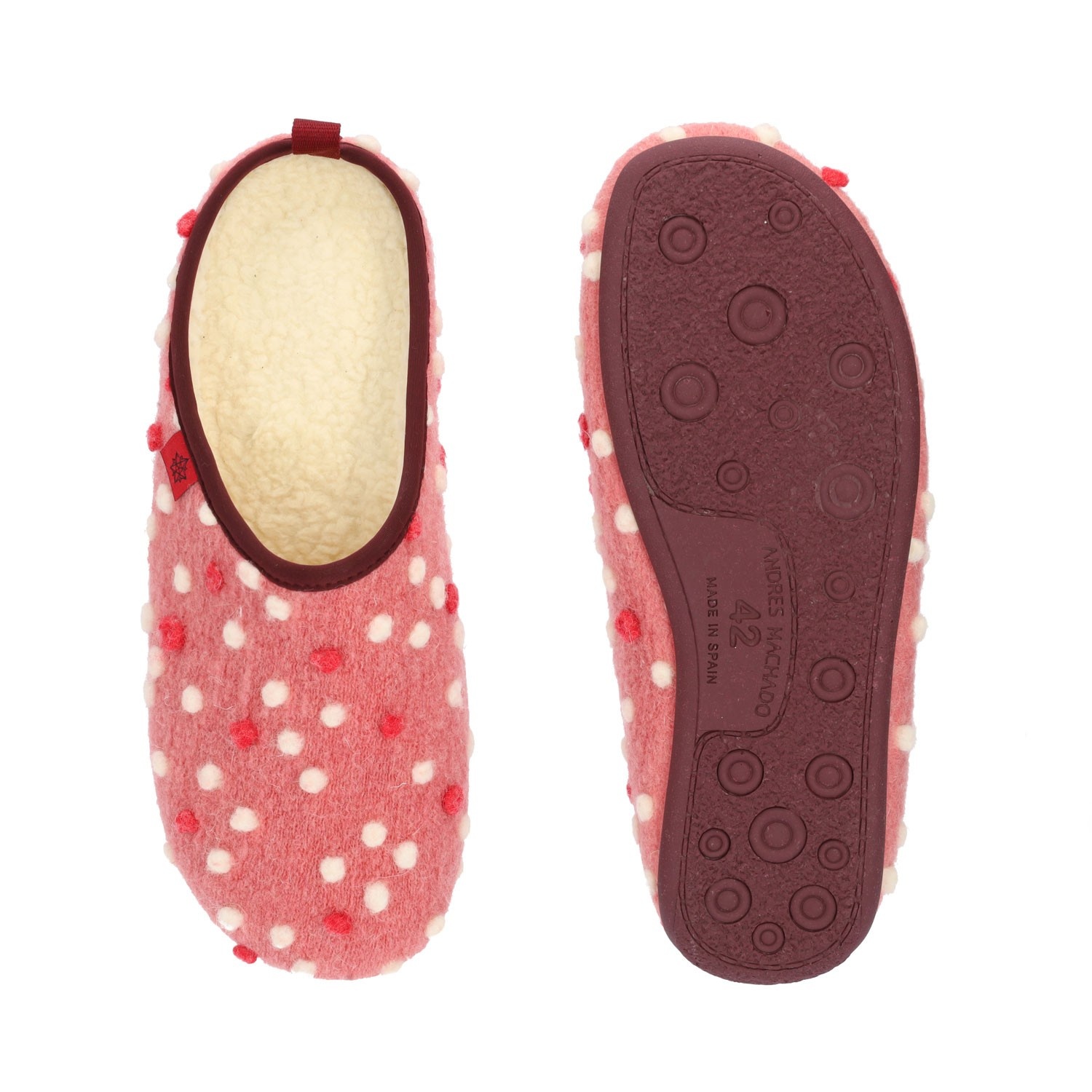 Pink polka dot online slippers