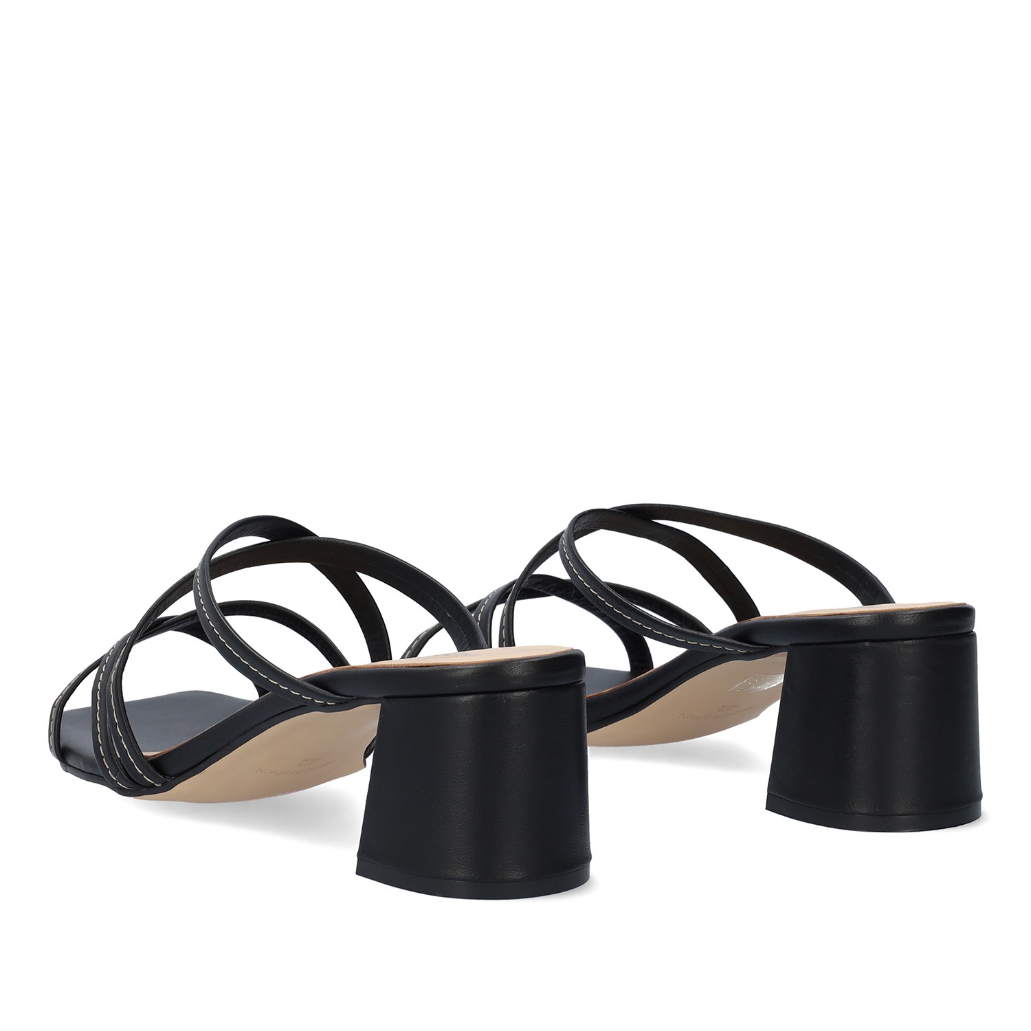 Black leather outlet sandals heels