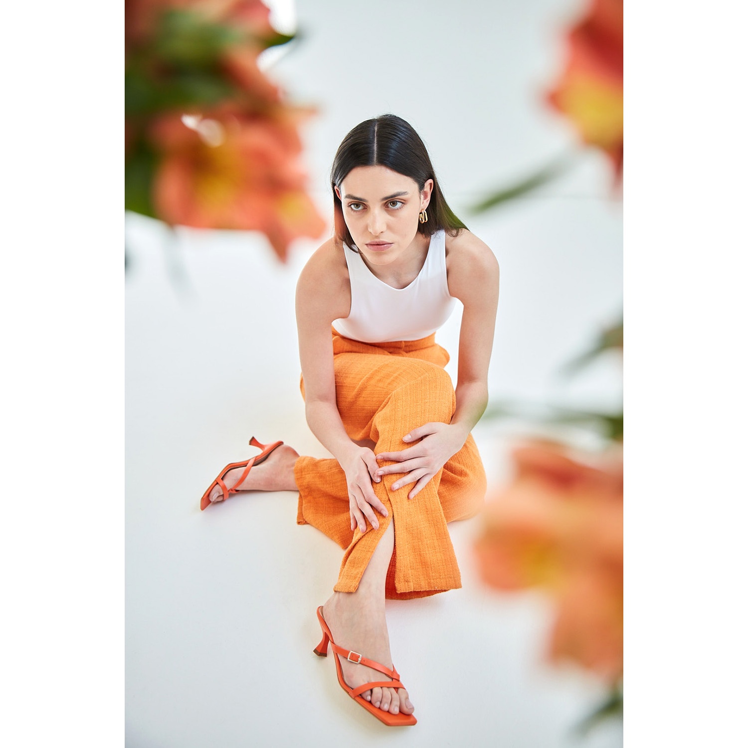 Orange on sale dress sandals