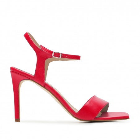 Sandalias de piel fucsia