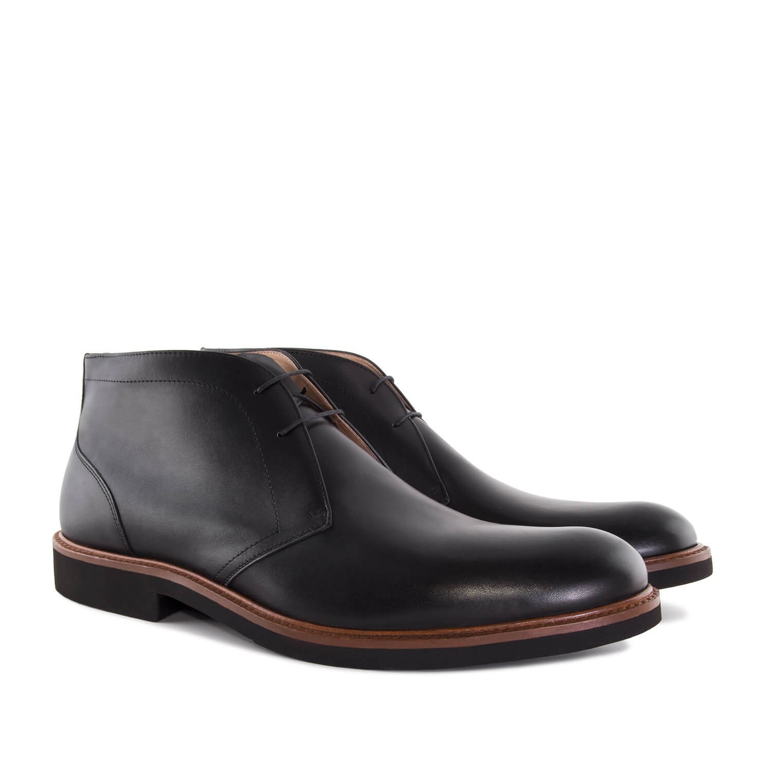 Men s Ankle Boots in Black Leather Andres Machado