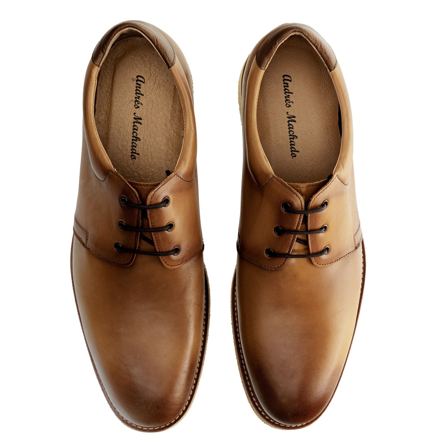 Mens Dress Shoes in Tan Leather - Andrés Machado